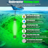 Dewalt 20V/60V battery-compatible underwater fishing light